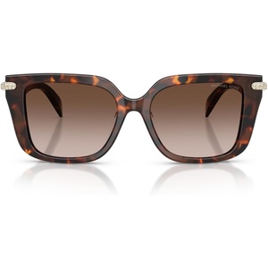 Michael Kors womens Mk2275bu Santo Domingo Universal Fit Square Sunglasses(Luggage Tortoise/Smoke Gradient)