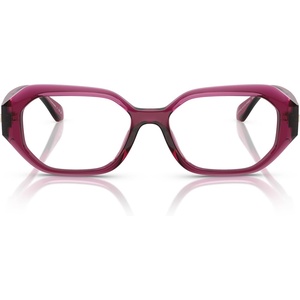 Michael Kors womens Mk4147u Islamorada Universal Fit Rectangular Prescription Eyewear Frames(Berry Transparent/Demo Lens)