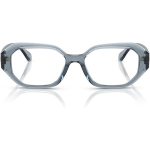 Michael Kors womens Mk4147u Islamorada Universal Fit Rectangular Prescription Eyewear Frames(Denim Transparent/Demo Lens)
