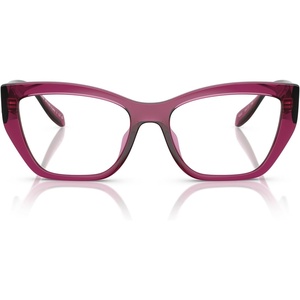Michael Kors womens Mk4149u Puglia Universal Fit Rectangular Prescription Eyewear Frames(Berry Transparent/Demo Lens)