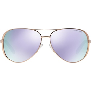 Michael Kors womens Mk5004 Chelsea Aviator Sunglasses(Rose Gold/Purple Mirrored)