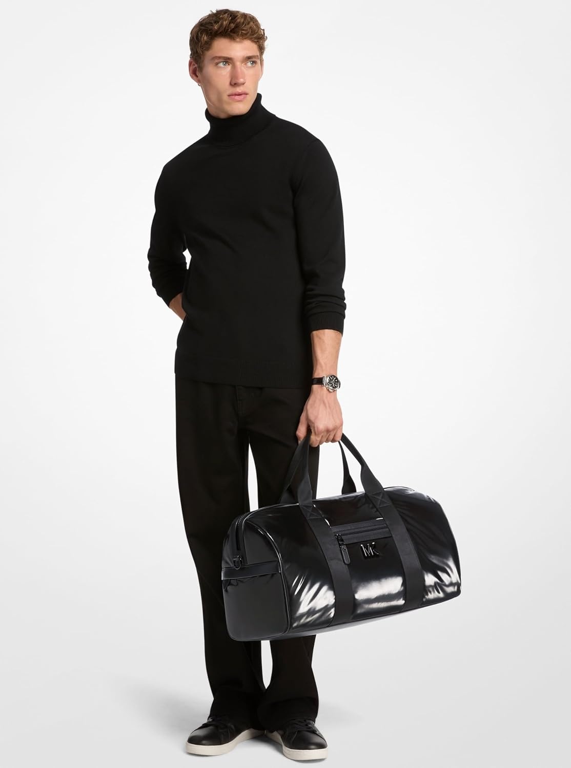 image:imageMichael Kors Brooklyn Flight Duffle BagBlack HardwareBlack