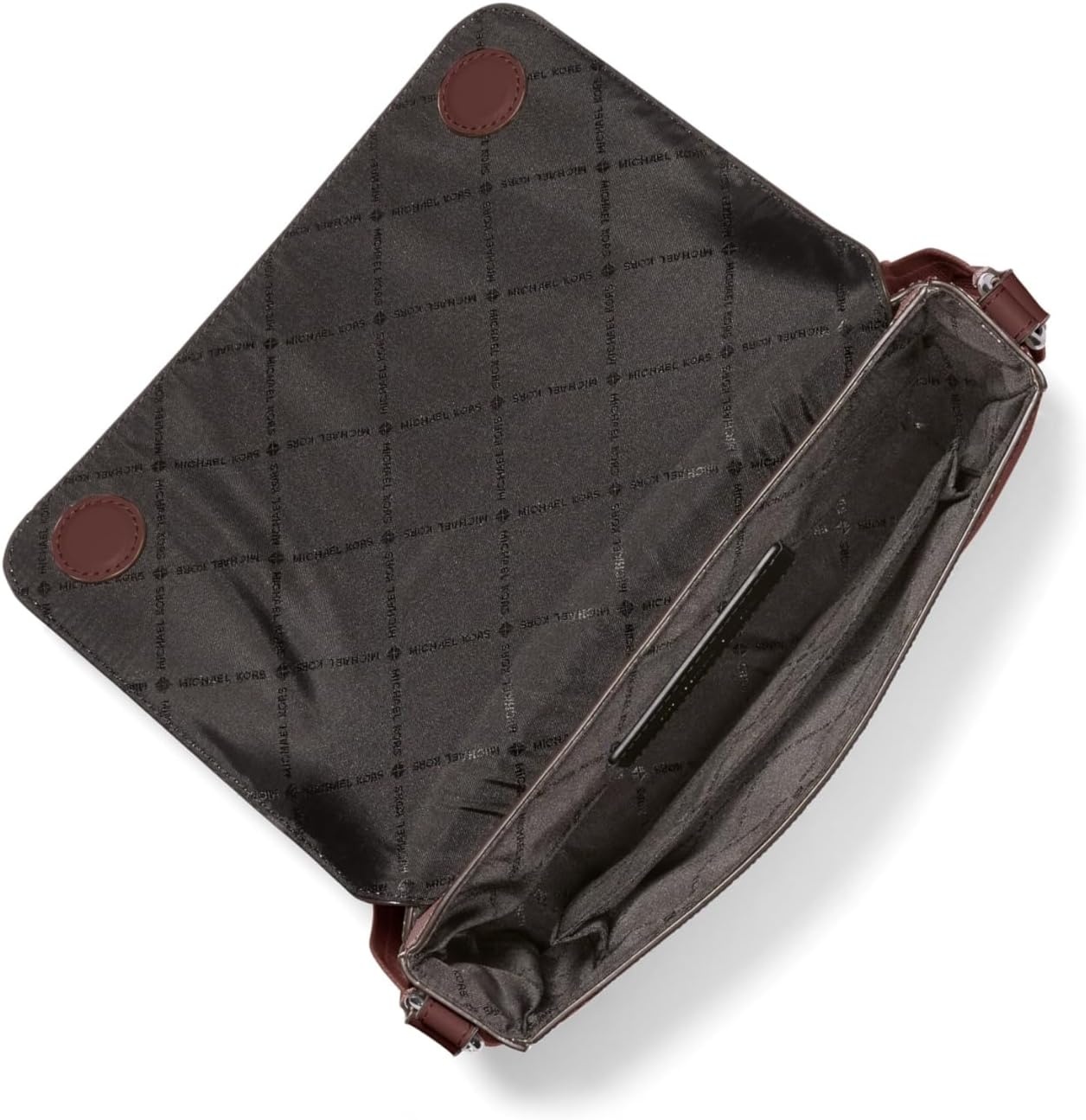 image:imageMichael Kors Edison Mini Flap Crossbody with Pouch Black HardwareChocolate