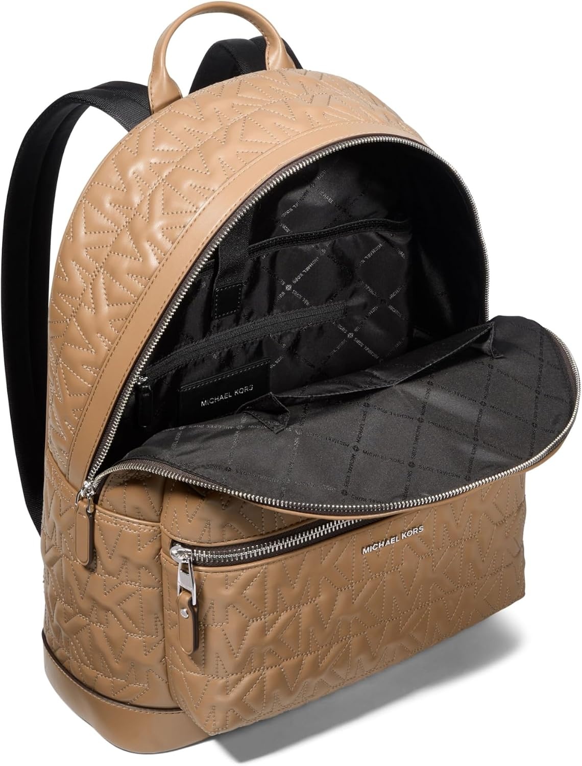 image:imageMichael Kors Hudson Dome Backpack SilverTone HardwareBlackMK QuiltSilvertone HardwareHuskMk Quilt