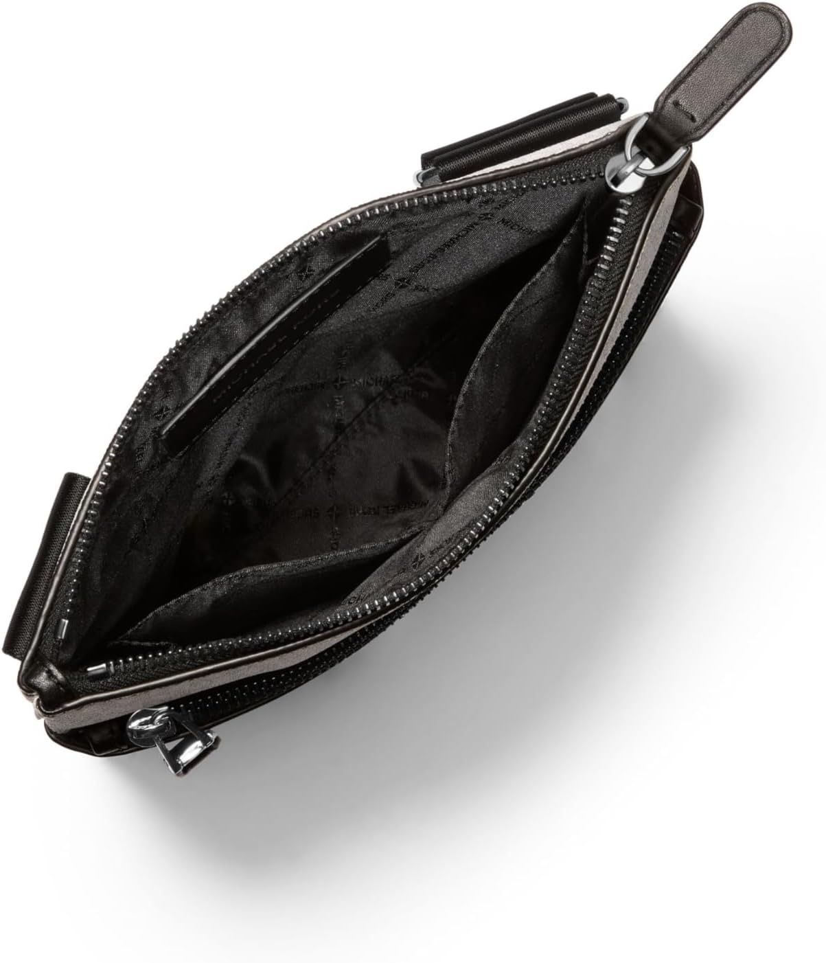 image:imageMichael Kors Hudson Flat CrossbodyLight GunmetalhardwareBright White