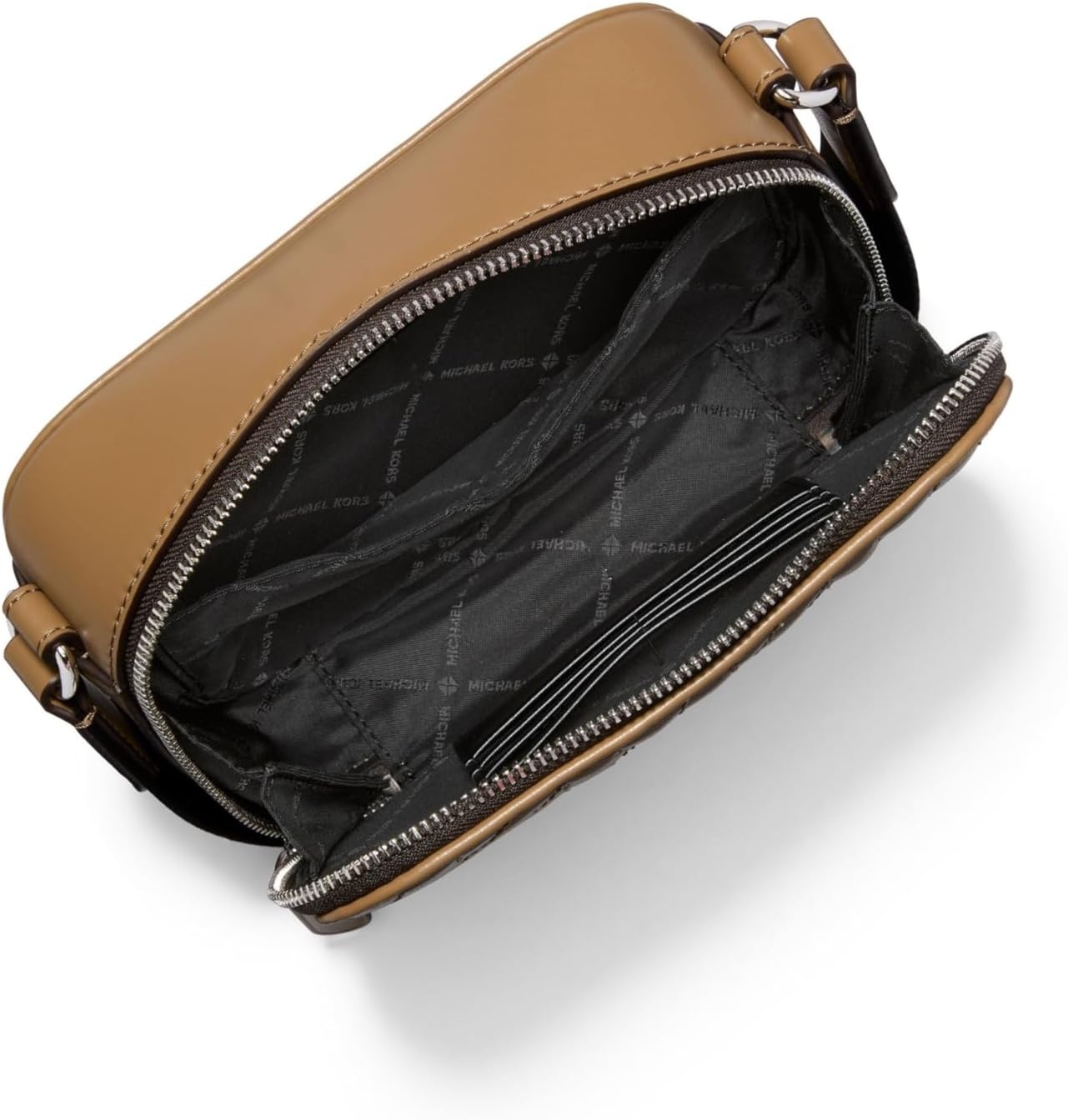 image:imageMichael Kors Hudson Horizontal Crossbody Bag SilverTone HardwareHuskMK QuiltSilvertone HardwareHuskMk Quilt