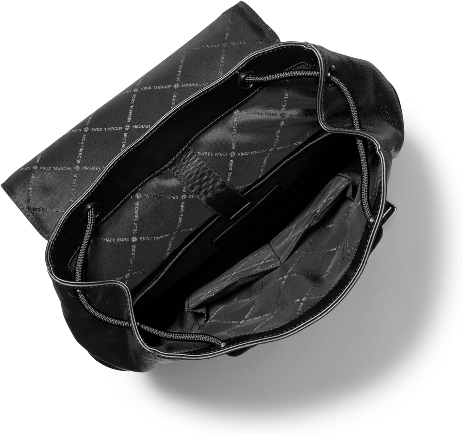 image:imageMichael Kors Hudson Travel Rucksack Light Gunmetal HardwareBlack SignatureSilvertone HardwareBlack