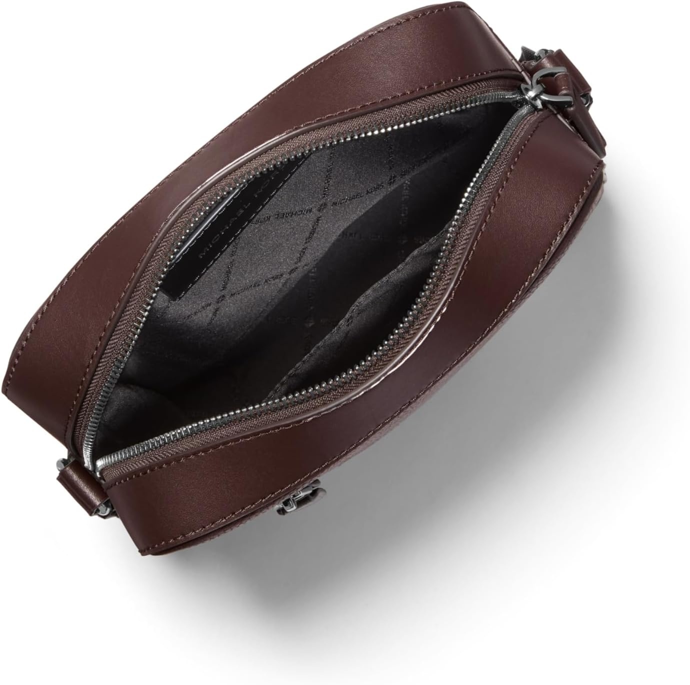 image:imageMichael Kors Hudson Vertical Zip Flight BagLight Gunmetal HardwareChocolate