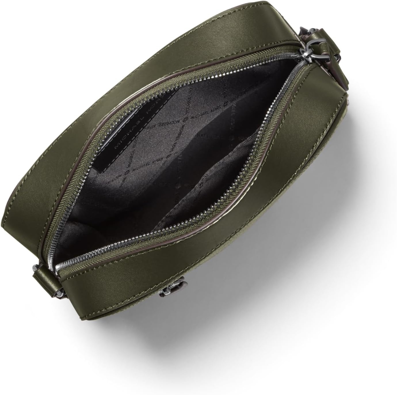 image:imageMichael Kors Hudson Vertical Zip Flight BagLight Gunmetal HardwareIvy