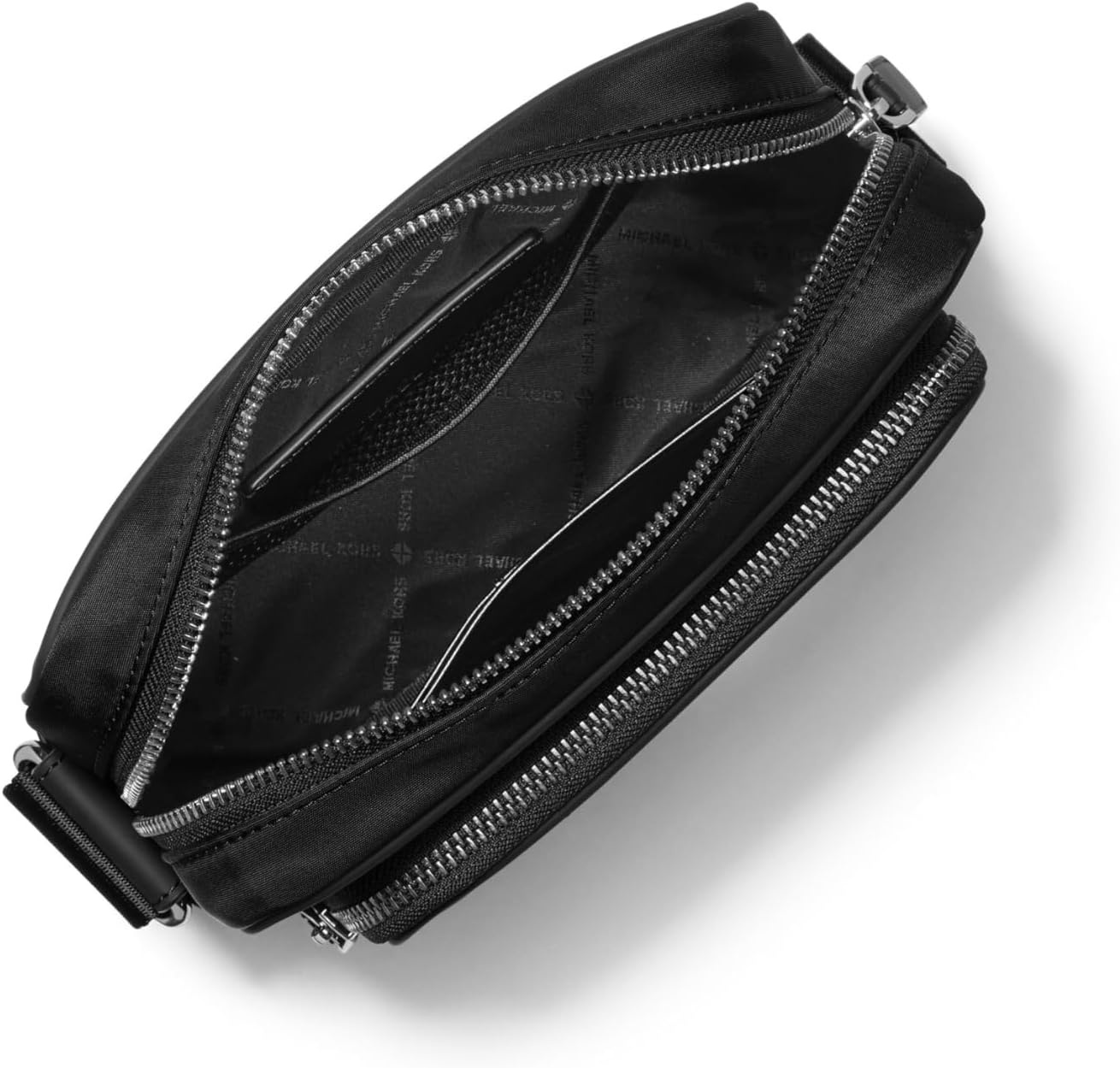 image:imageMichael Kors Mens Brooklyn Camera Bag with Pouch SilverTone HardwareNylonBlack