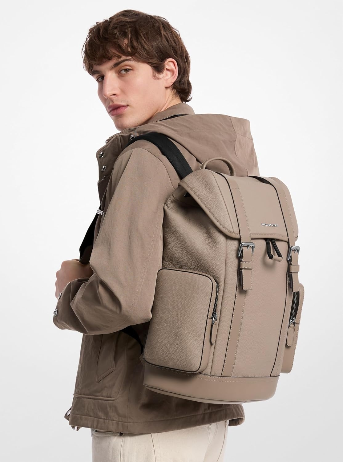 image:imageMichael Kors Mens City Buckle Backpack GunmetalHardwareSignatureImperial BlueSilver TonehardwareBirch