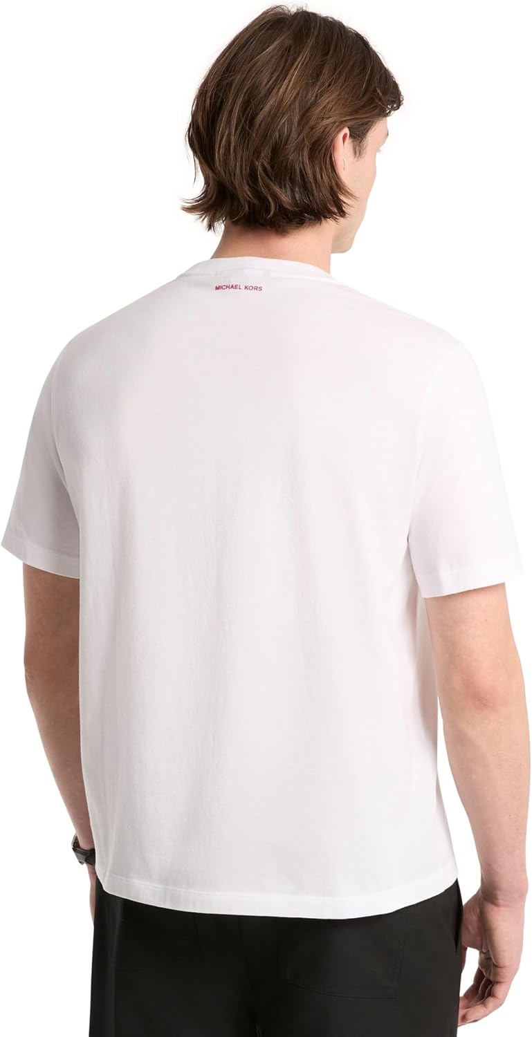 image:imageMichael Kors Mens Graphic TShirtMk Circle LogoWhite