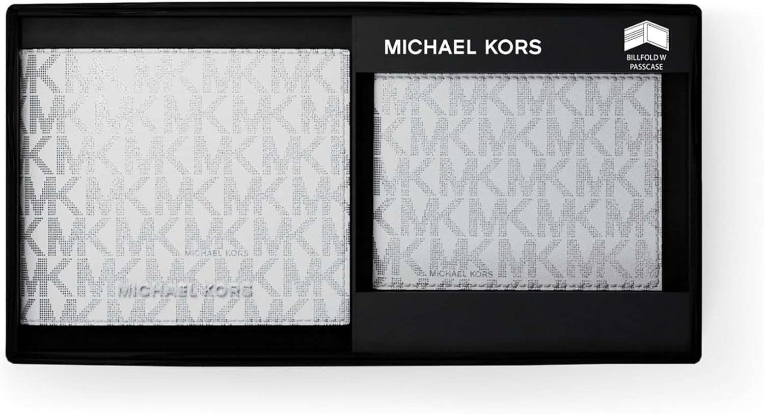 image:imageMichael Kors Mens Hudson Billfold Wallet with PasscaseOptic White Signature
