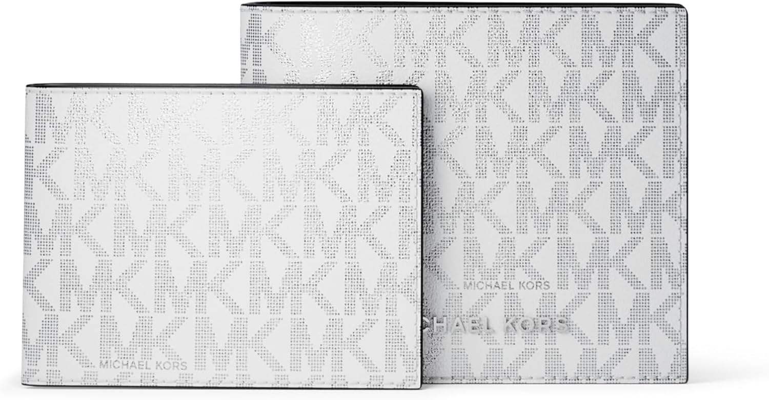 image:imageMichael Kors Mens Hudson Billfold Wallet with PasscaseOptic White Signature