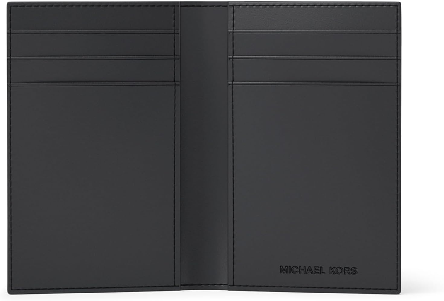 image:imageMichael Kors Mens Hudson Folding Card Case Black One SizeWhite Foil