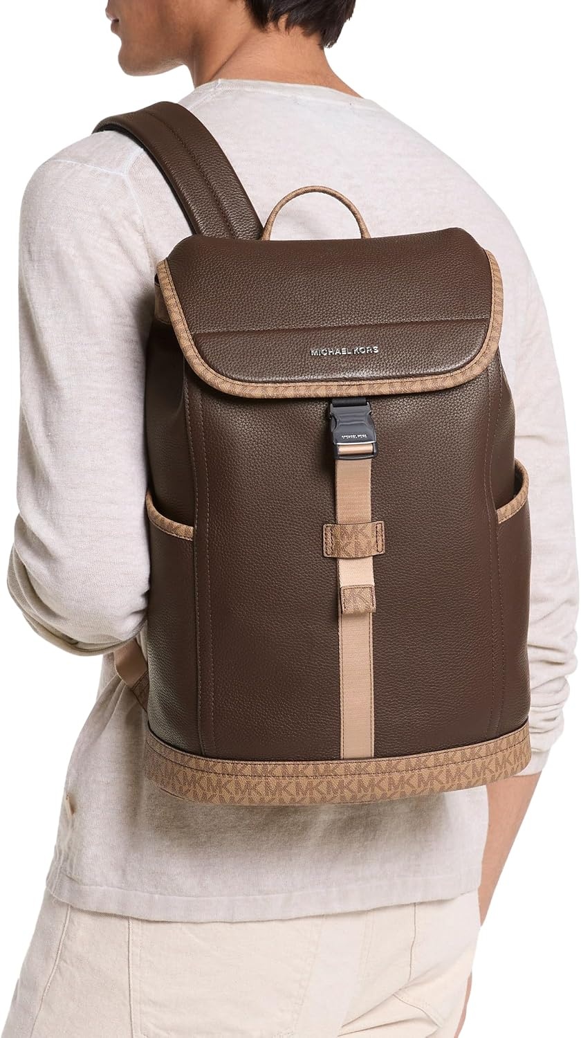 image:imageMichael Kors Mens Hudson Slim Flap BackpackBrown Multi