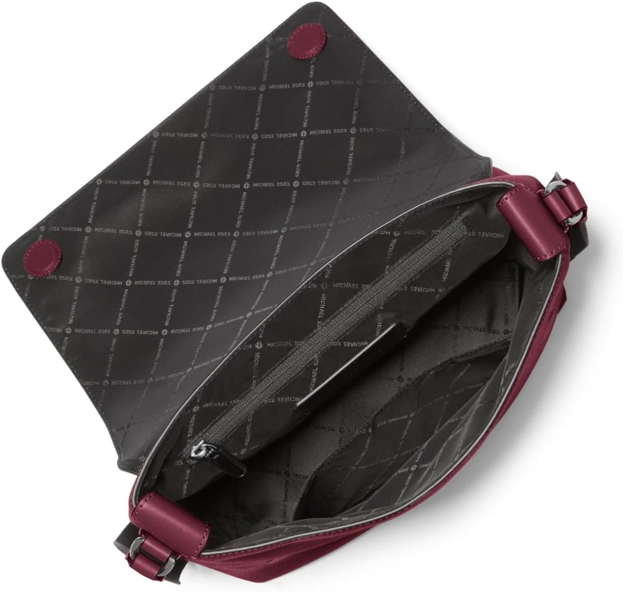 image:imageMichael Kors Mens Hudson Small Flap MessengerSilver TonehardwareMulberry