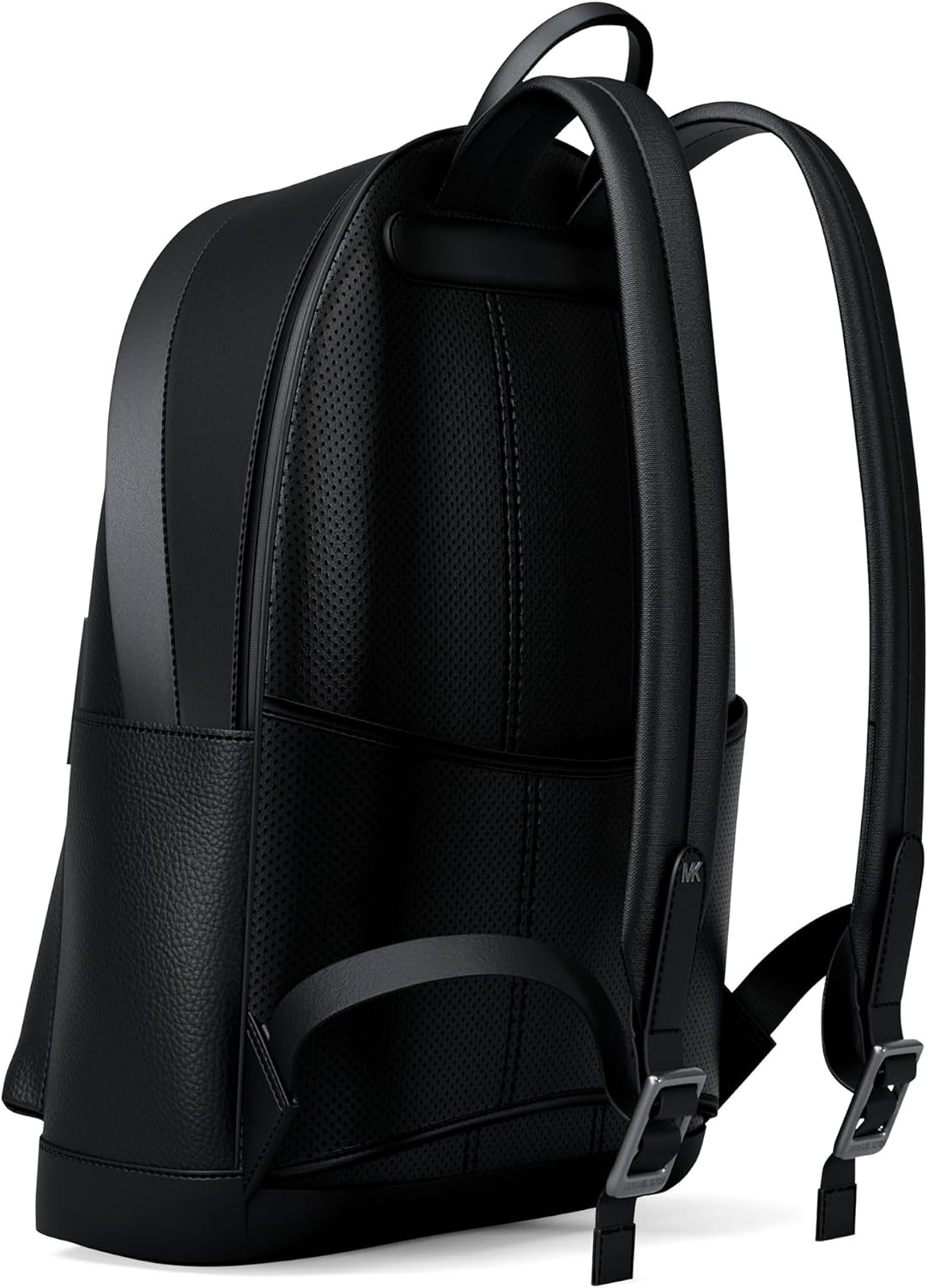 image:imageMichael Kors Mens Jet Set Backpack SilverTone HardwareMatte Pebble LeatherBlackBlack