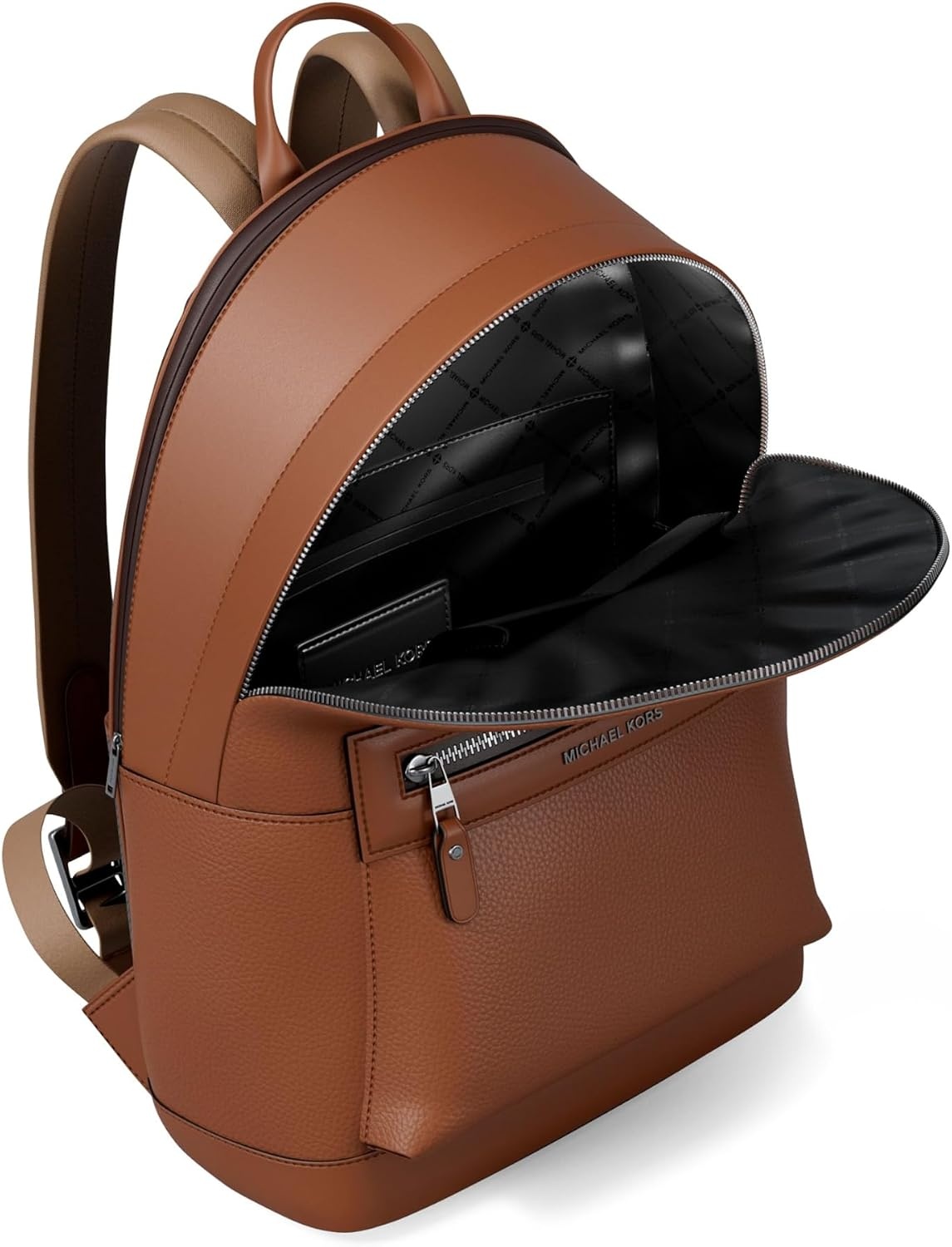 image:imageMichael Kors Mens Jet Set Backpack SilverTone HardwareMatte Pebble LeatherBlackLuggage