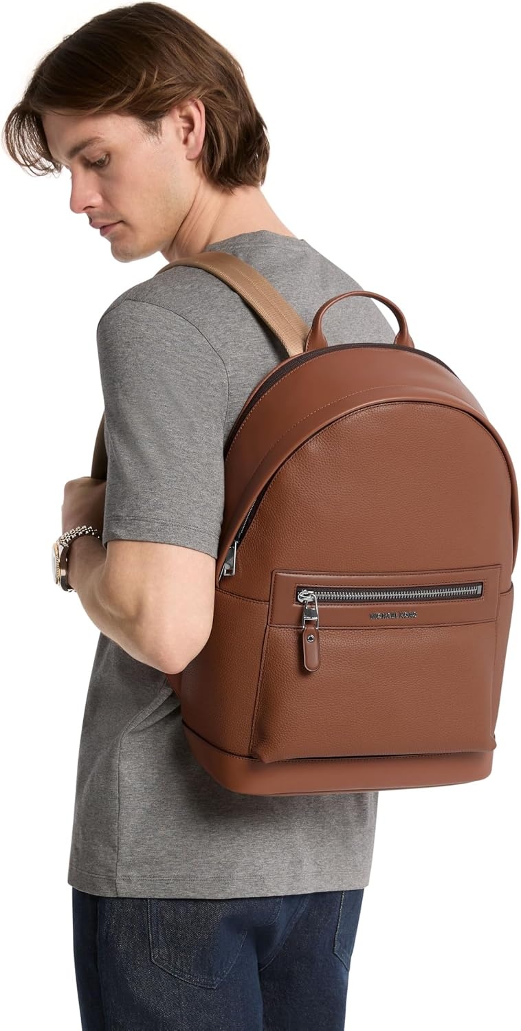 image:imageMichael Kors Mens Jet Set Backpack SilverTone HardwareMatte Pebble LeatherBlackLuggage