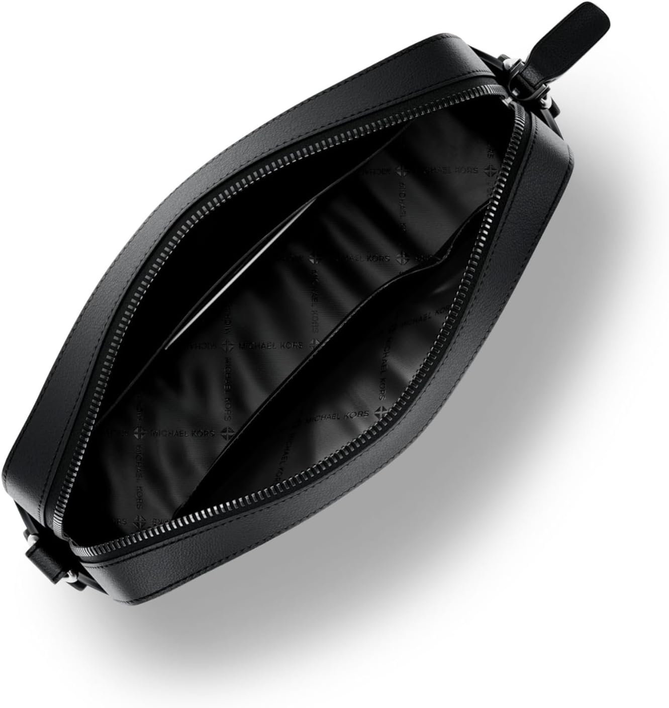 image:imageMichael Kors Mens Jet Set Tour CrossbodySilvertone HardwareMatte Pebble LeatherBlack