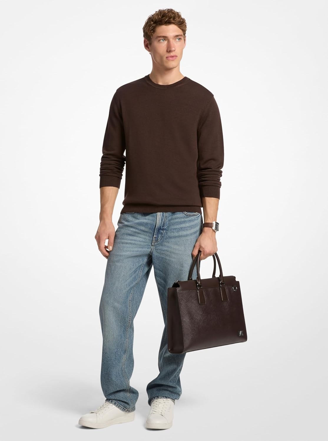 image:imageMichael Kors Mens Mens Edison Portfolio BriefcaseBlack HardwareChocolate
