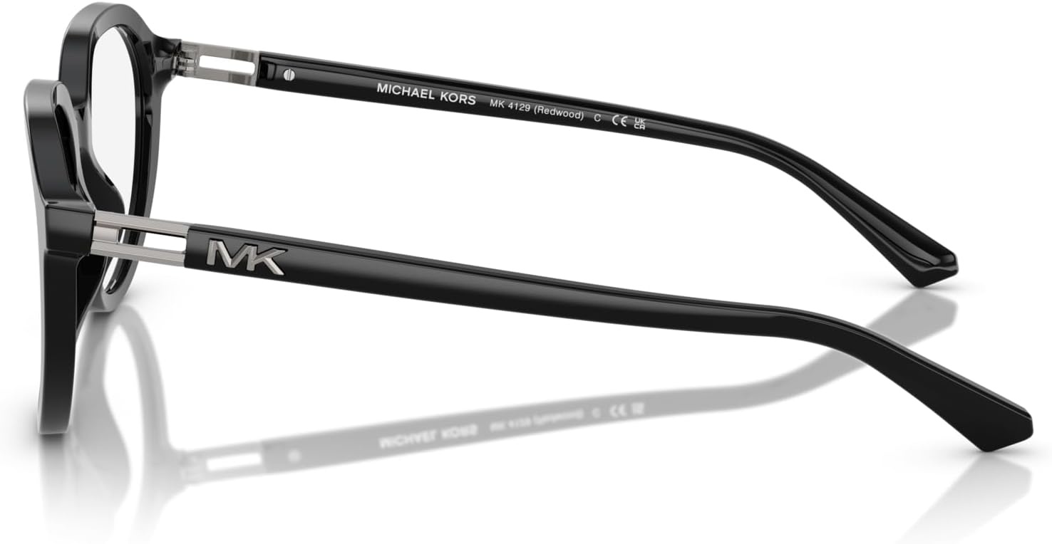 image:imageMichael Kors Mens Mk4129 Redwood Round Prescription Eyewear FramesBlackDemo Lens