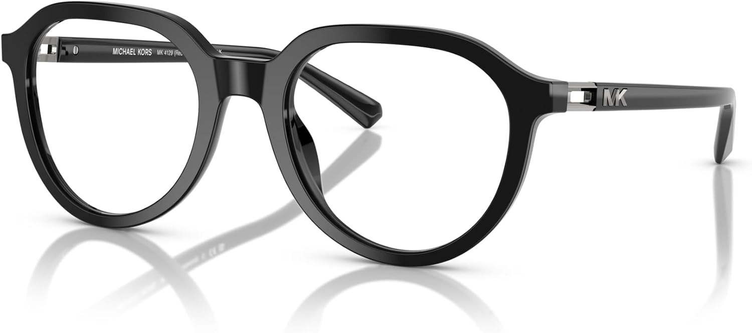 image:imageMichael Kors Mens Mk4129 Redwood Round Prescription Eyewear FramesBlackDemo Lens