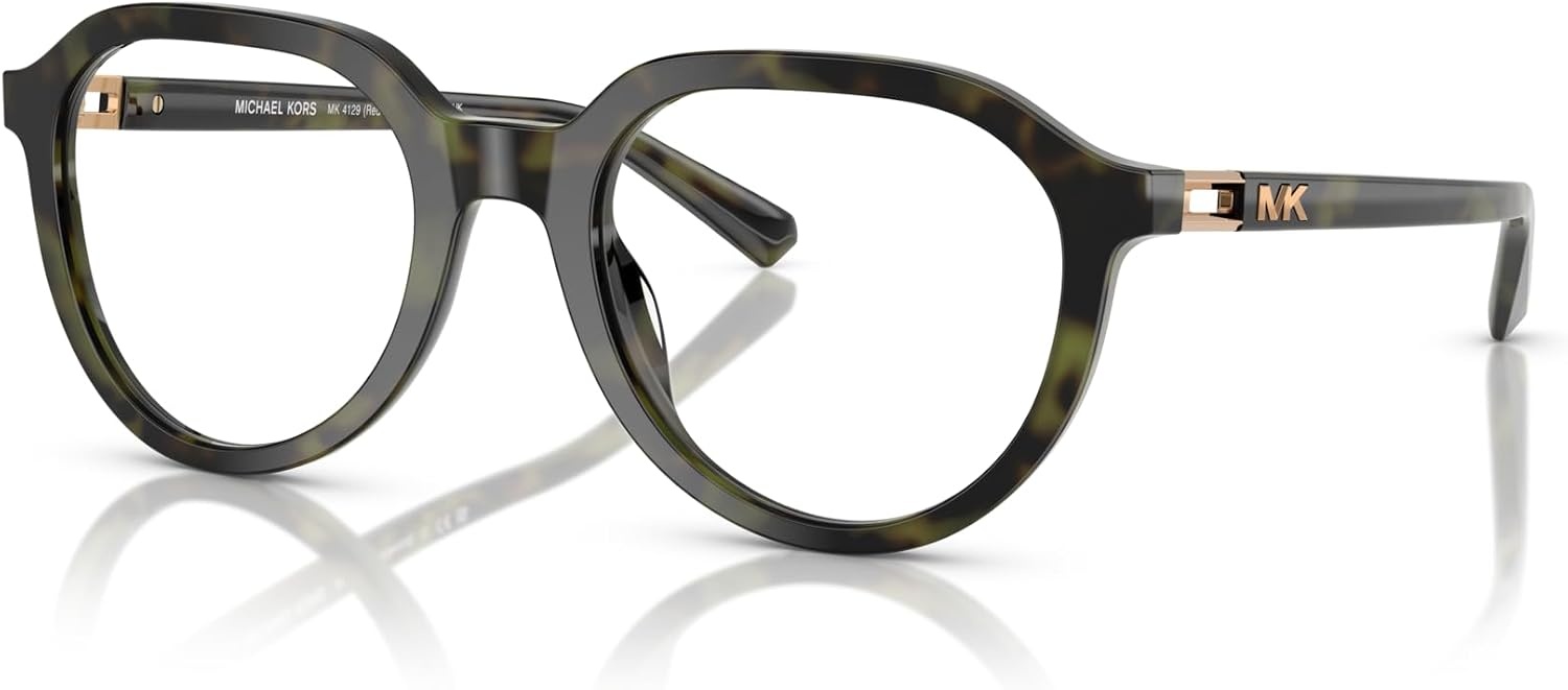 image:imageMichael Kors Mens Mk4129 Redwood Round Prescription Eyewear FramesOlive TortoiseDemo Lens