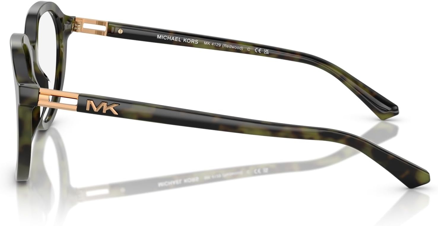 image:imageMichael Kors Mens Mk4129 Redwood Round Prescription Eyewear FramesOlive TortoiseDemo Lens