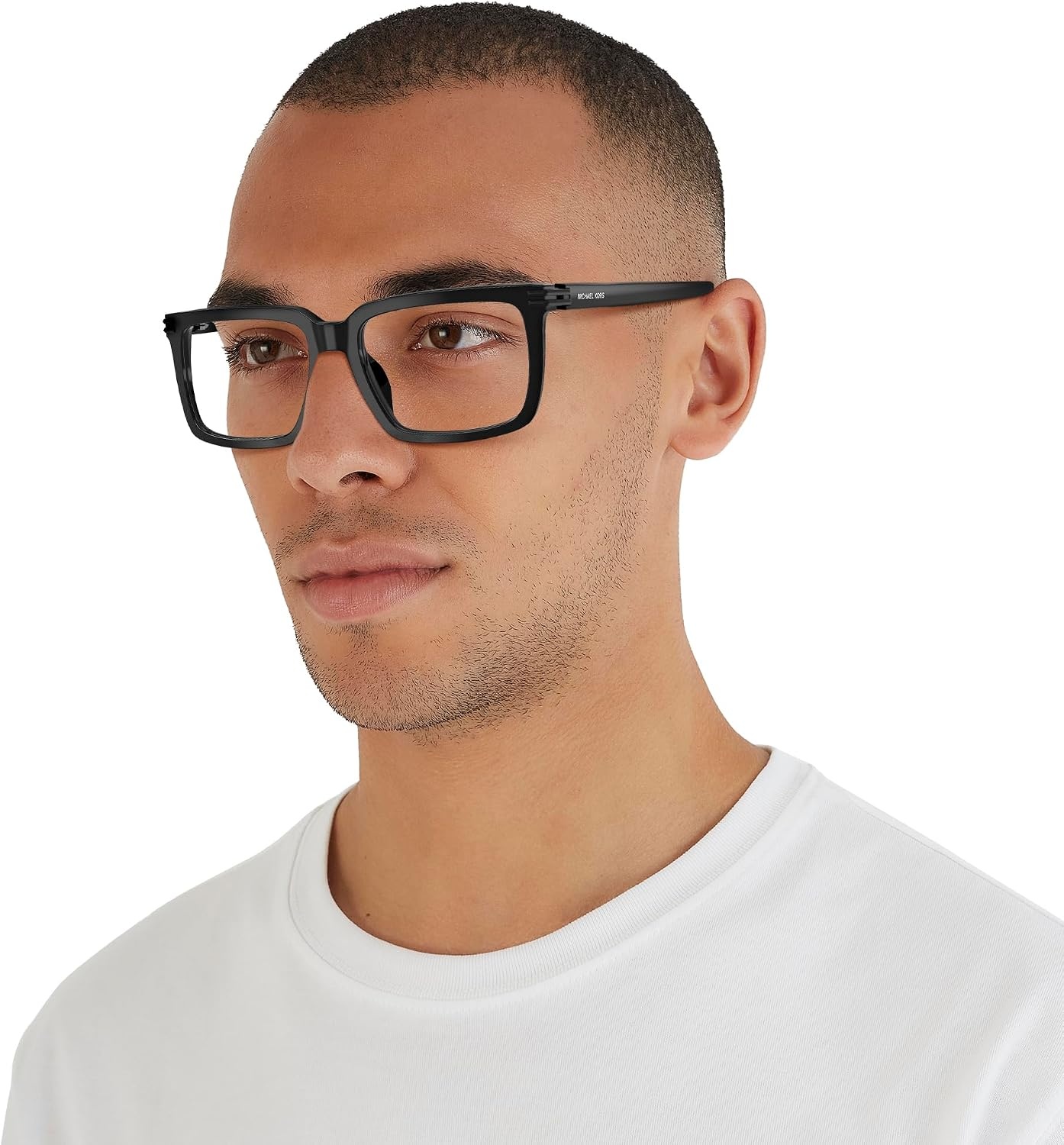 image:imageMichael Kors Mens Mk4155u Bayshore Universal Fit Square Prescription Eyewear FramesBlackDemo Lens