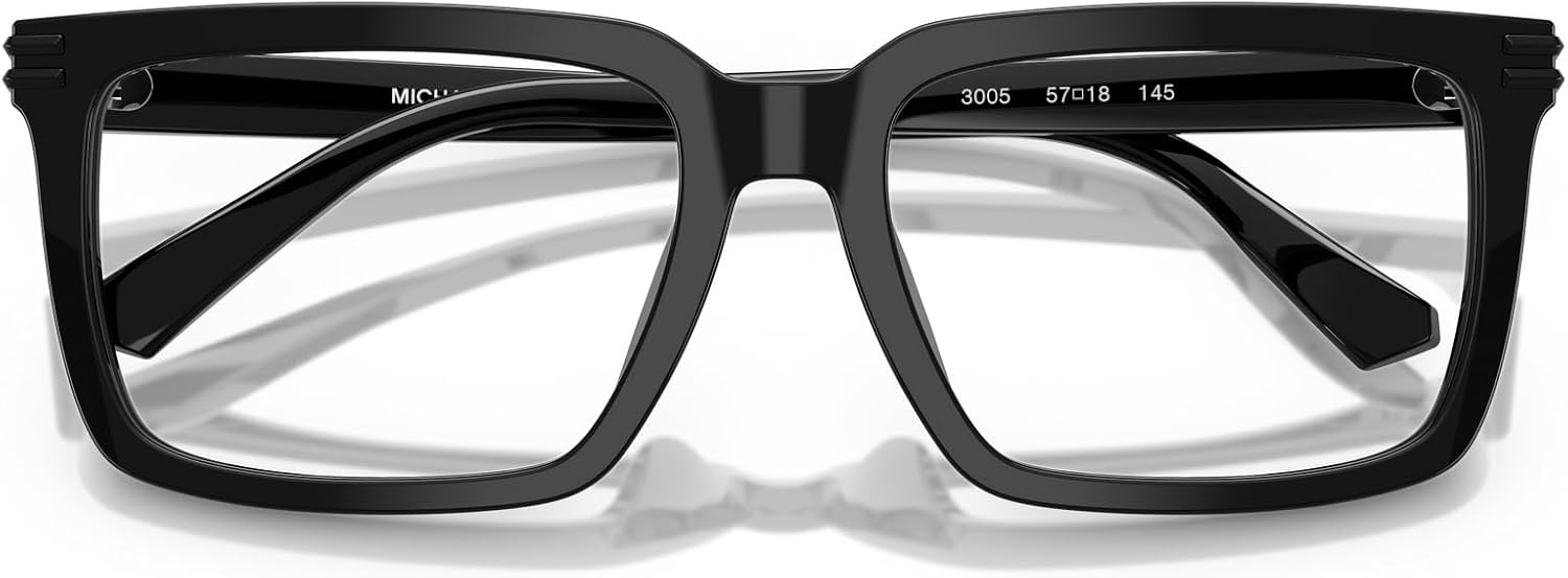 image:imageMichael Kors Mens Mk4155u Bayshore Universal Fit Square Prescription Eyewear FramesBlackDemo Lens