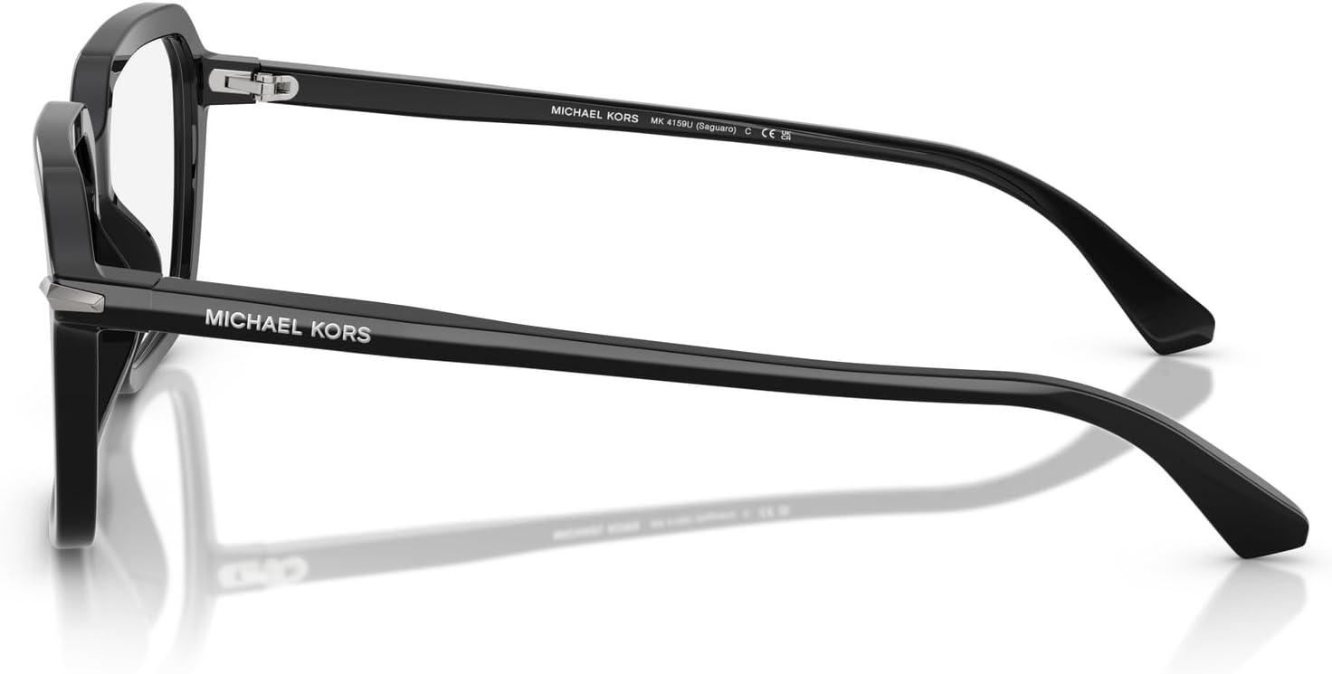 image:imageMichael Kors Mens Mk4159u Saguaro Universal Fit Square Prescription Eyewear FramesBlackDemo Lens