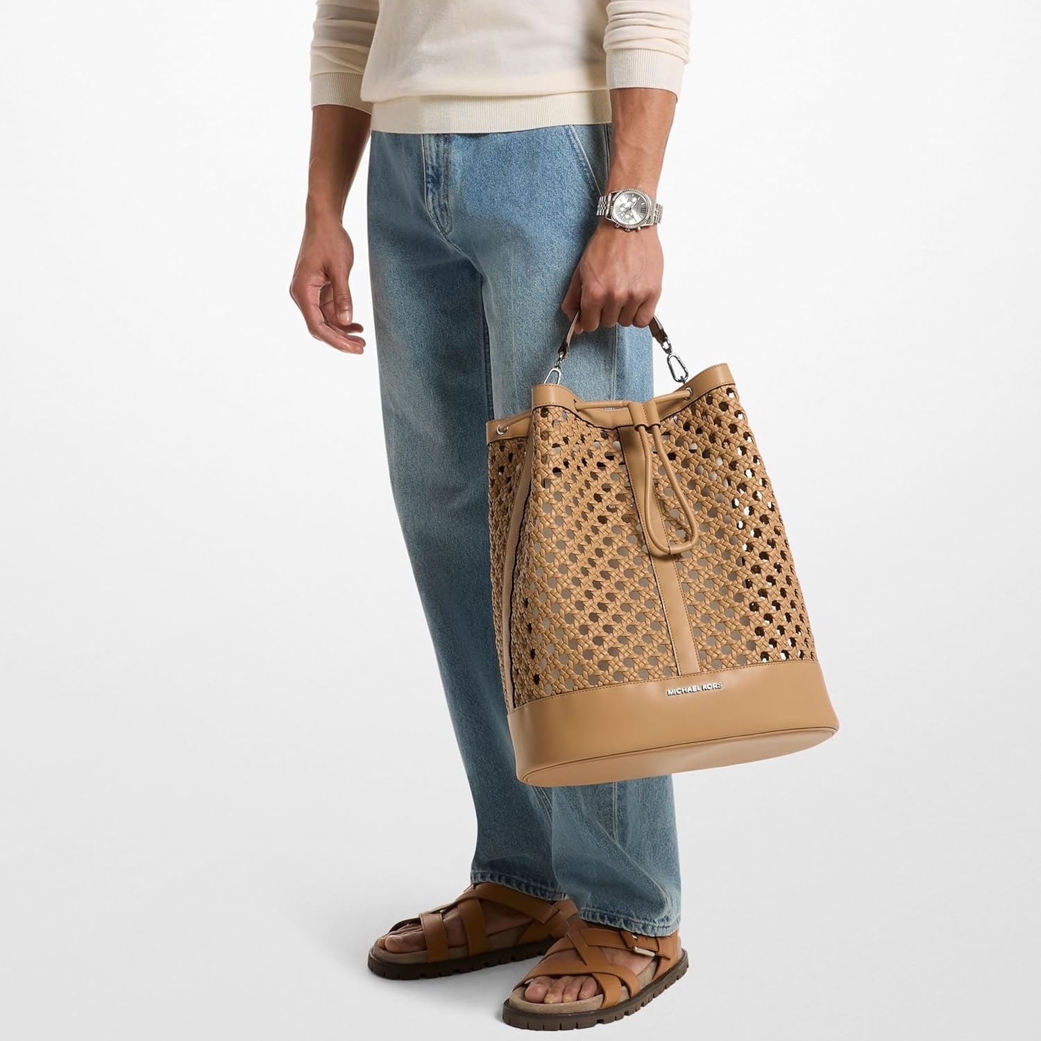 image:imageMichael Kors Mens Whitley Harness RucksackSoft Goat Nappa Peanut
