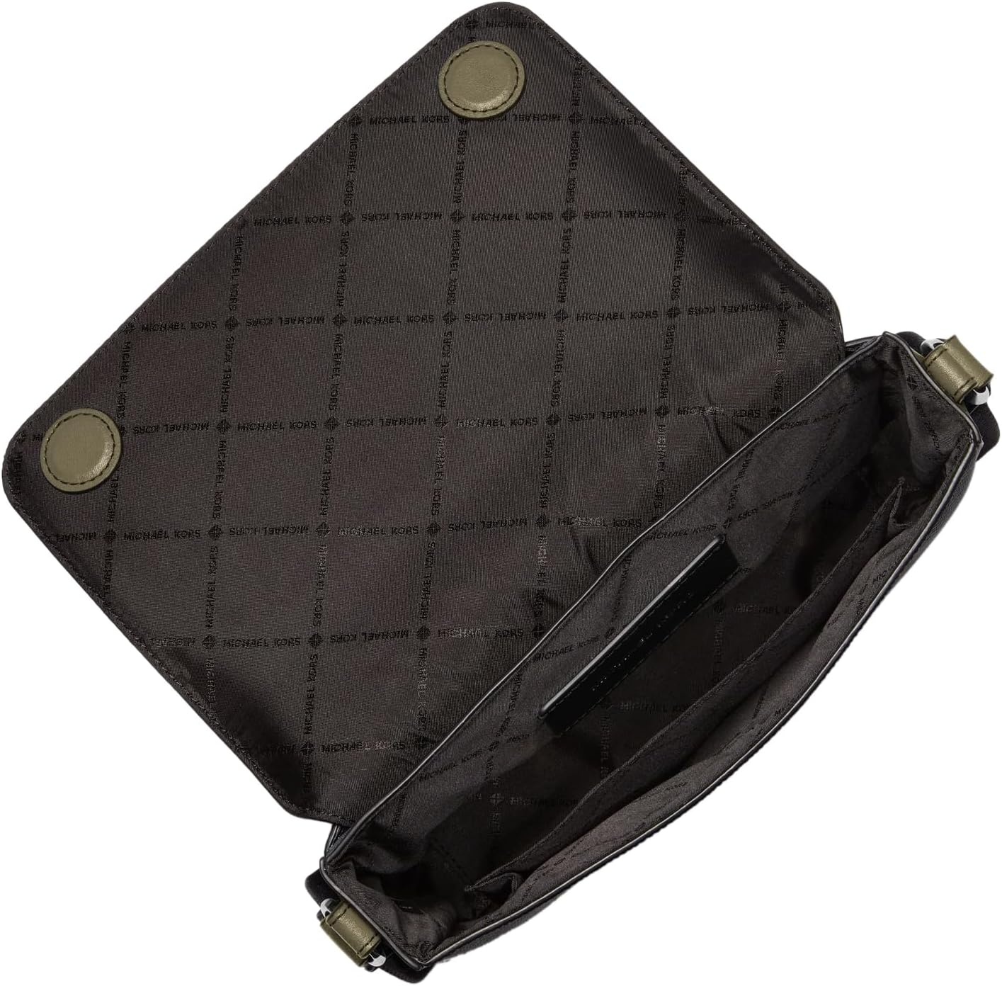 image:imageMichael Kors Unisex Edison Mini Flap Crossbody Bag With PouchSafari Green