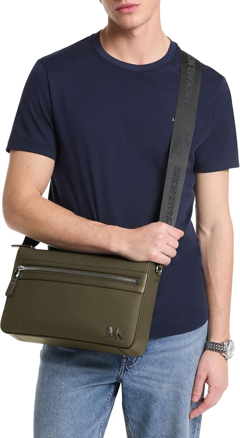 image:imageMichael Kors Unisex Edison Tech Medium MessengerSafari Green