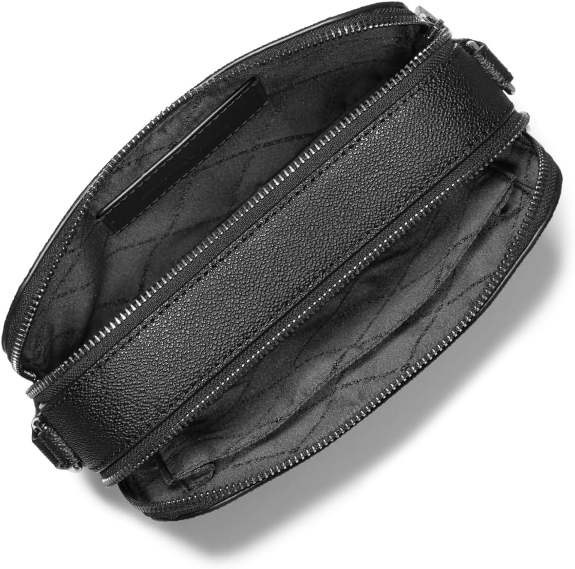 image:imageMichael Kors Unisex Hudson Double Zip Camera BagLight Gunmetal HardwareBlack Signature