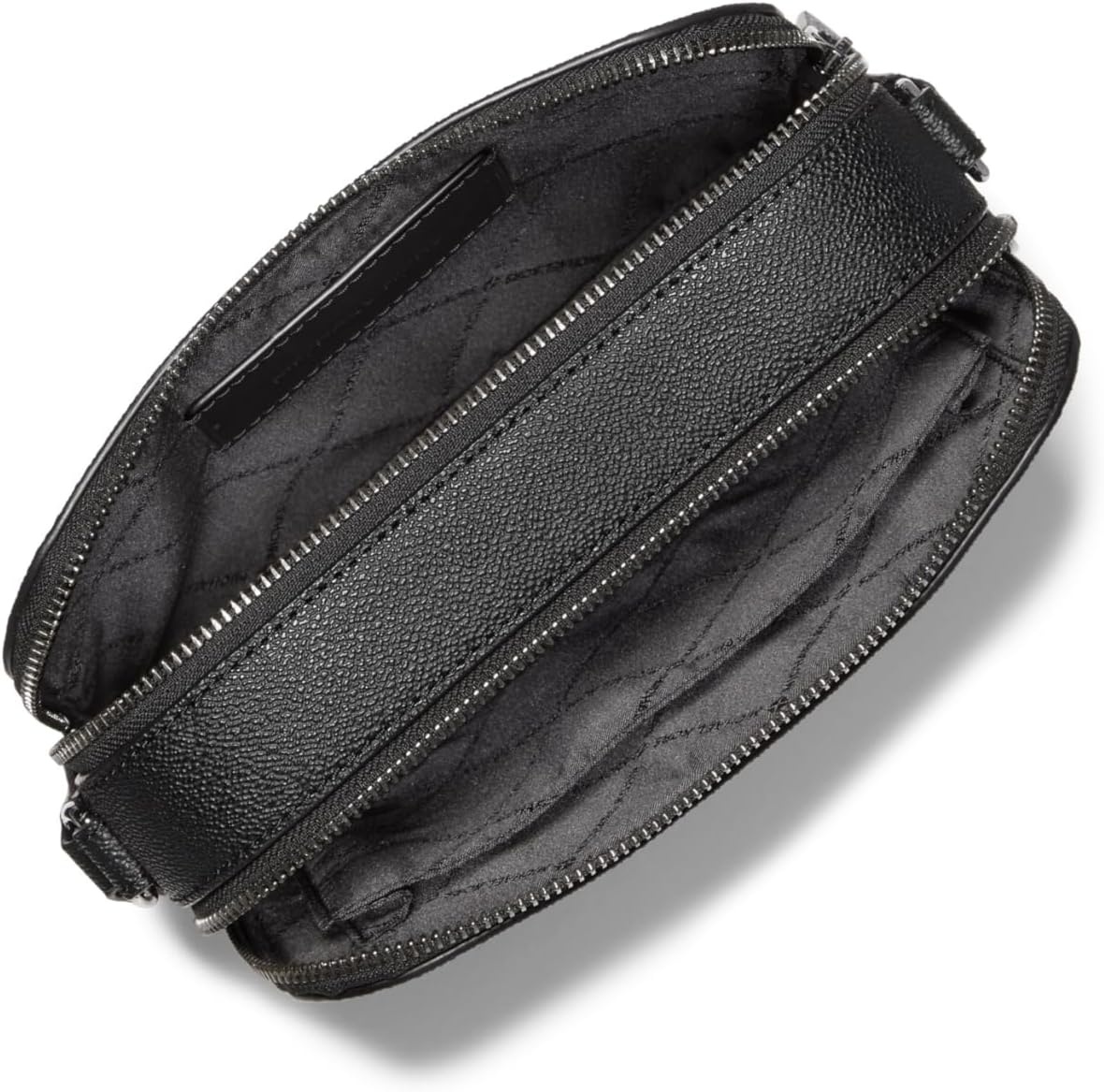 image:imageMichael Kors Unisex Hudson Double Zip Camera BagLight Gunmetal HardwareBrownBlack Signature