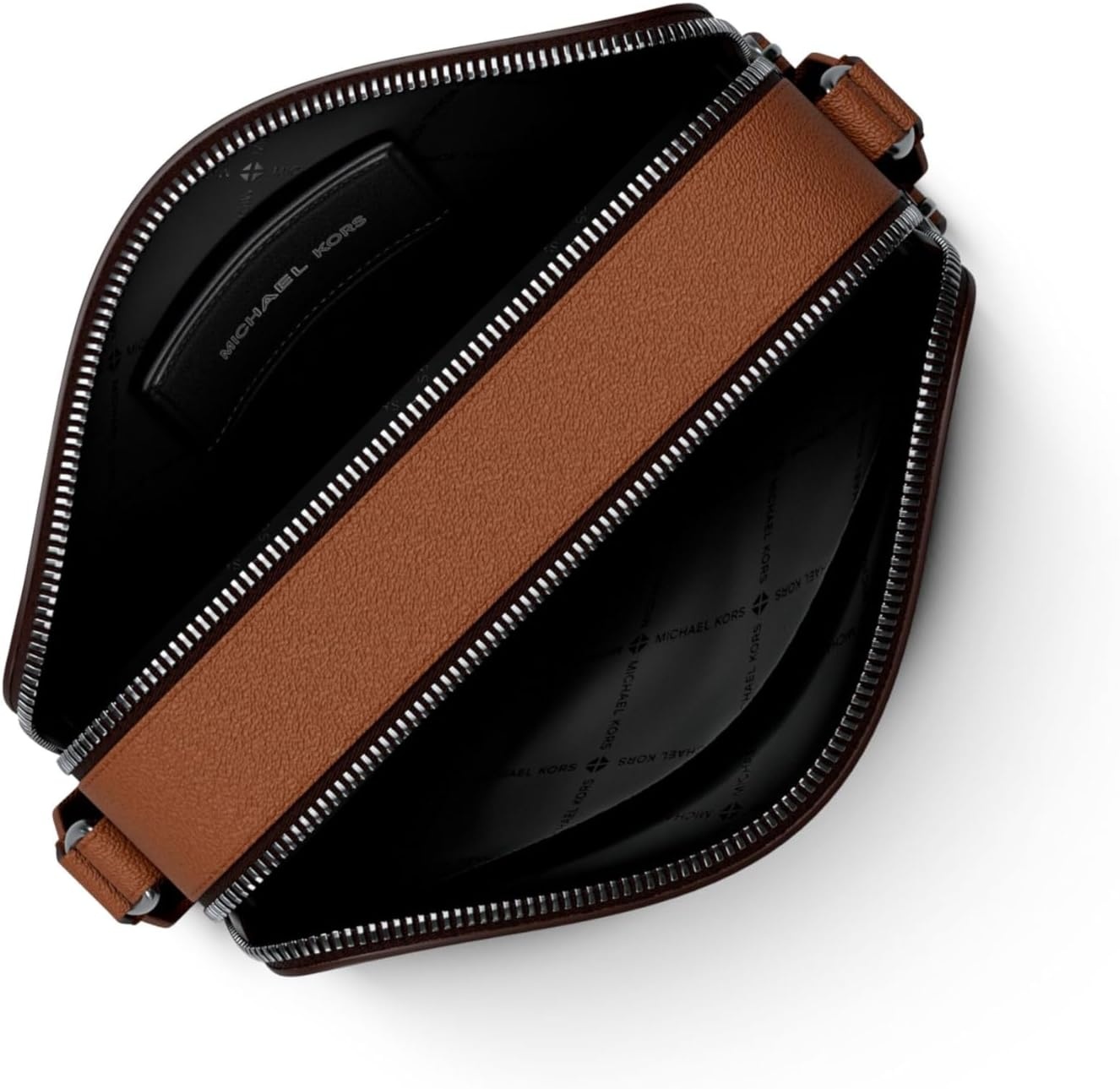 image:imageMichael Kors Unisex Hudson Double Zip Camera BagMk SignatureBrownLuggage