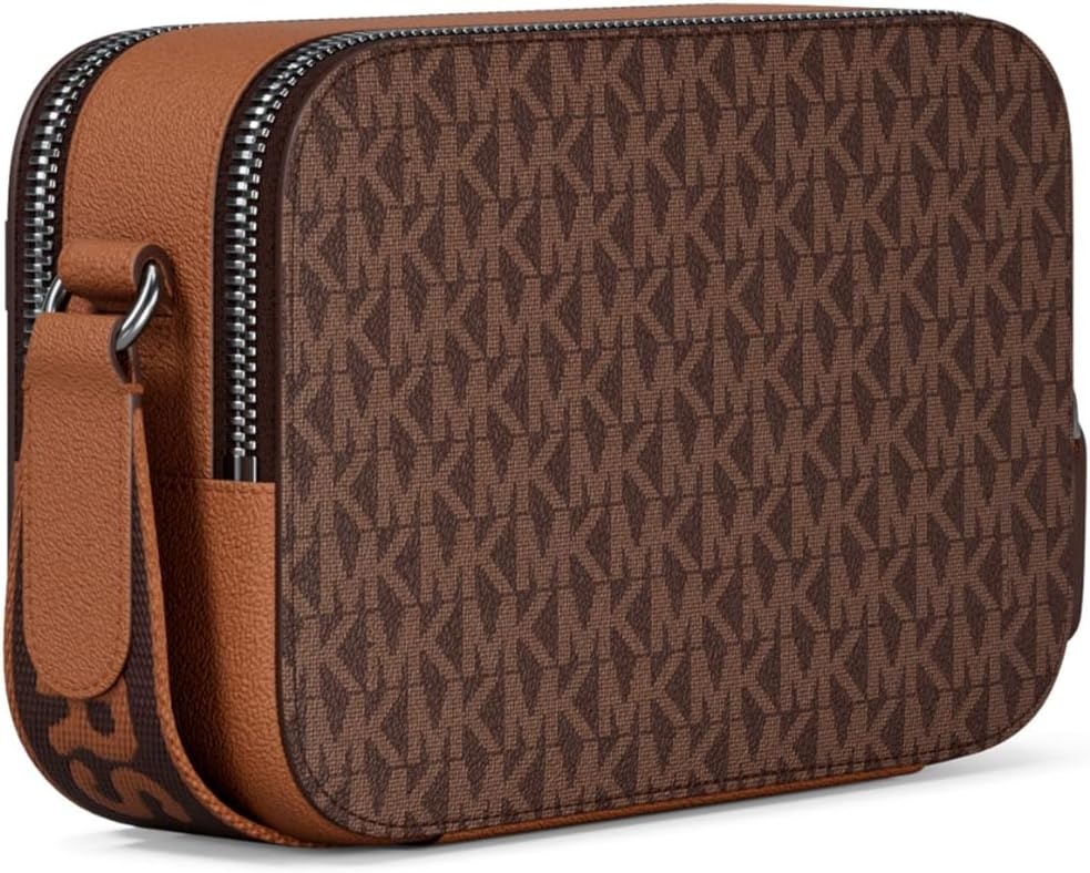 image:imageMichael Kors Unisex Hudson Double Zip Camera BagMk SignatureBrownLuggage