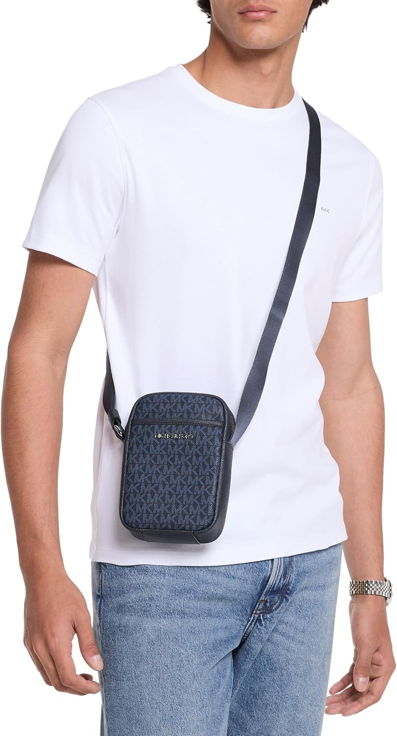 image:imageMichael Kors Unisex Malone Phone Crossbody BagAdmiralPale Blue