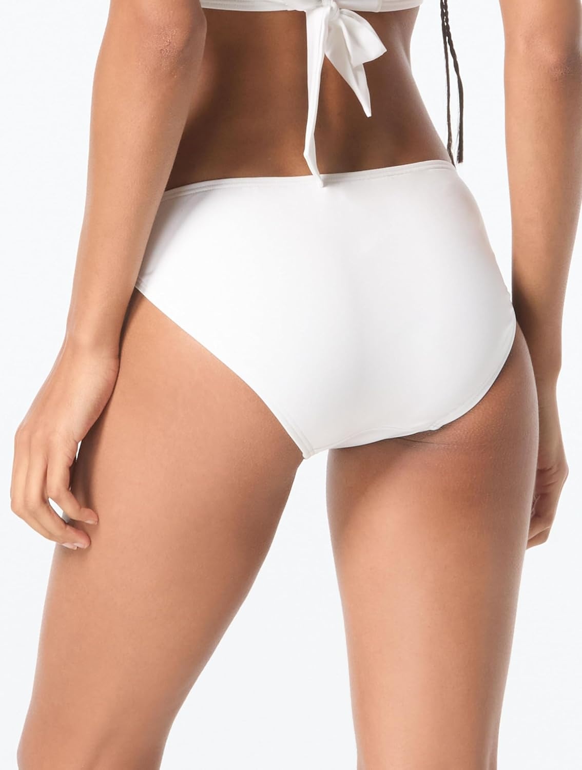image:imageMichael Kors Womens Belted Logo Ring Bikini BottomWhite