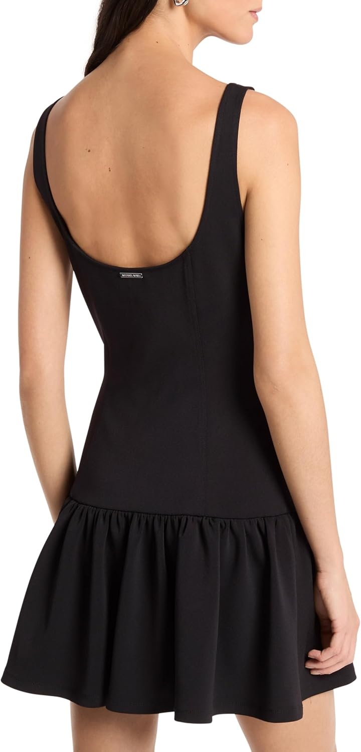 image:imageMichael Kors Womens Button Front Drop Waist MiniBlack