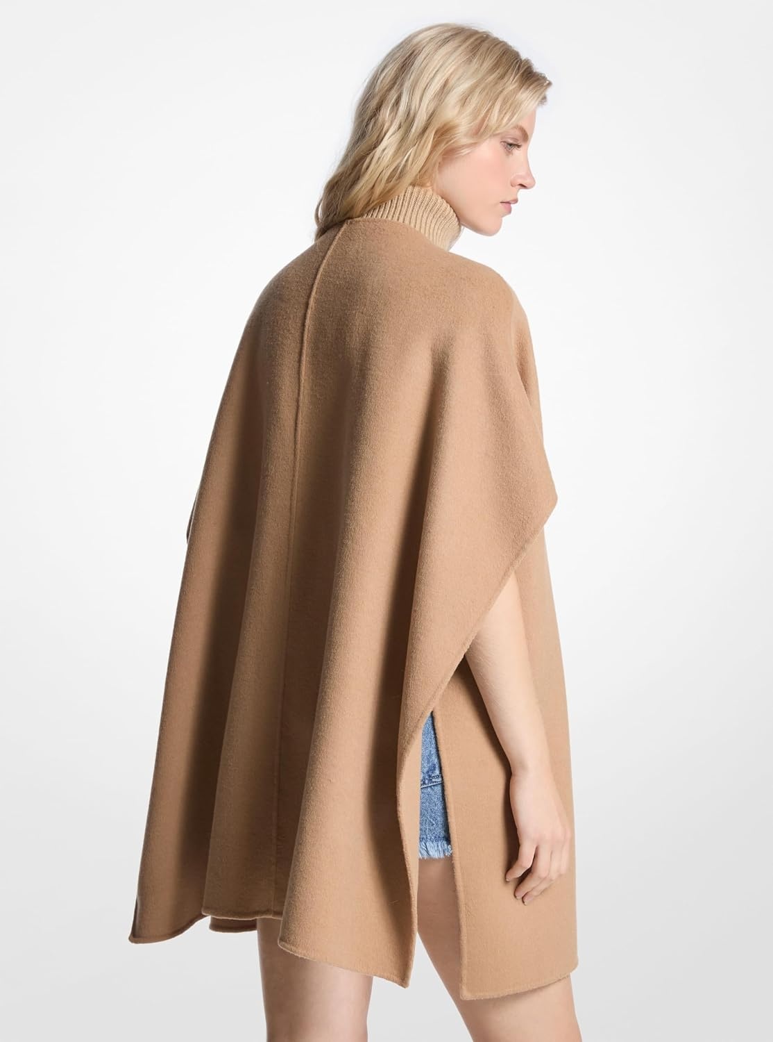 image:imageMichael Kors Womens Doublefaced Wool CapeDark Camel