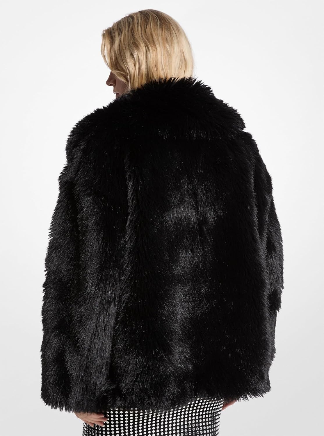 image:imageMichael Kors Womens Faux Fur PeacoatBlackBlack