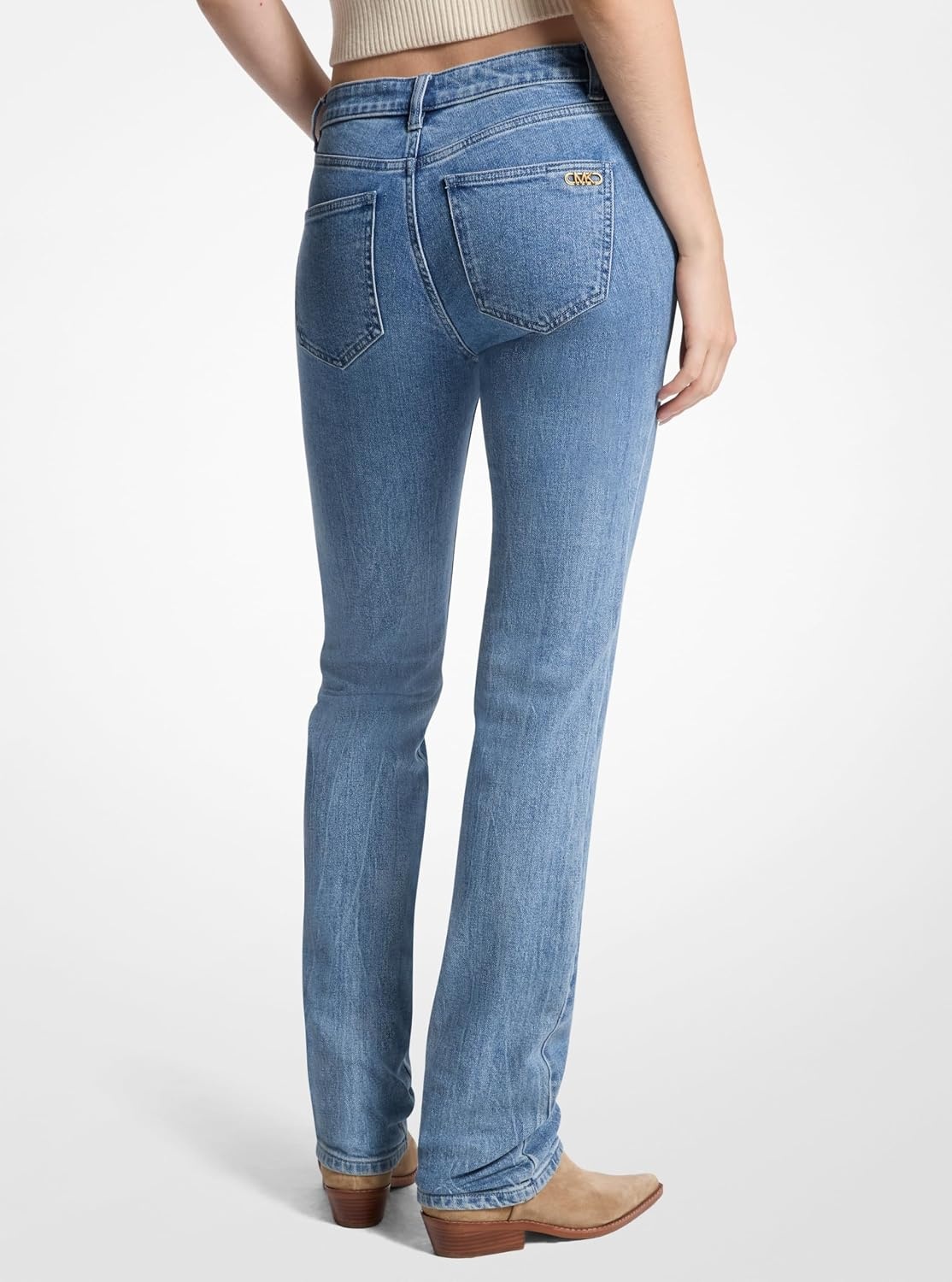 image:imageMichael Kors Womens Fur Collar Denim JacketBlue Sky Wash