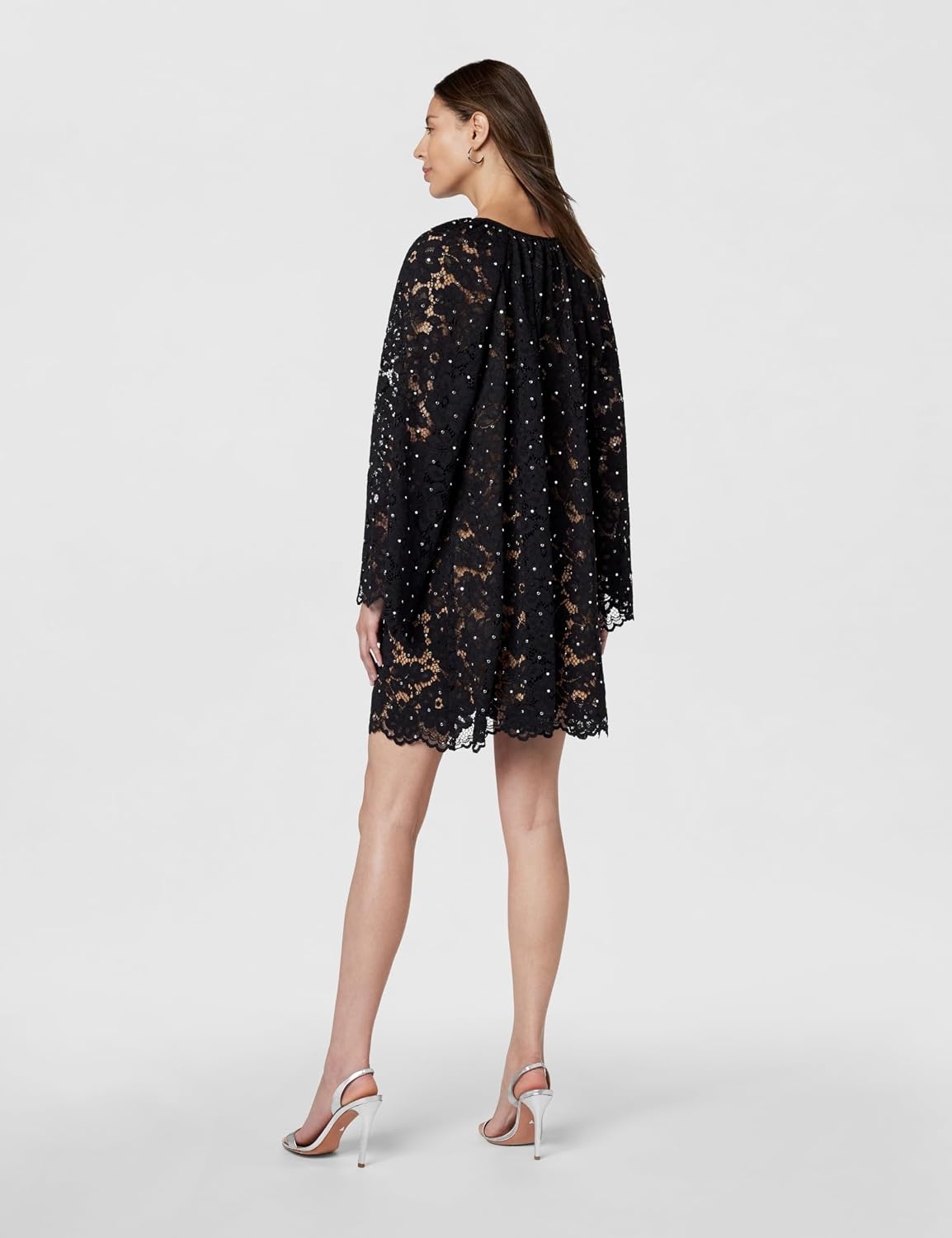 image:imageMichael Kors Womens Lace VNeck DressBlack