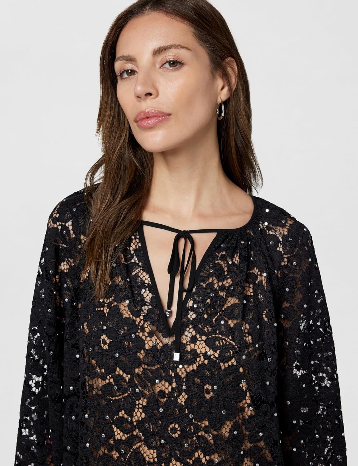 image:imageMichael Kors Womens Lace VNeck DressBlack