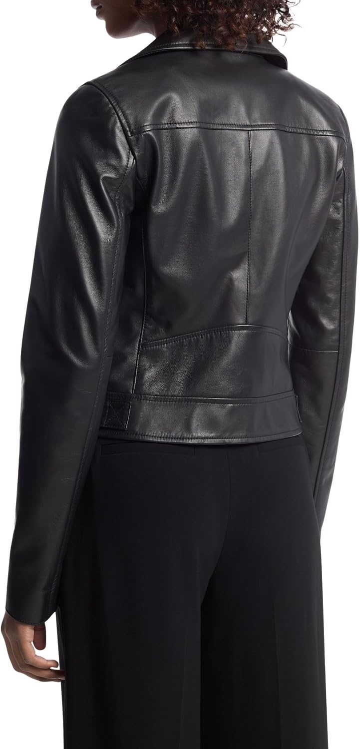 image:imageMichael Kors Womens Leather Moto JacketBlack