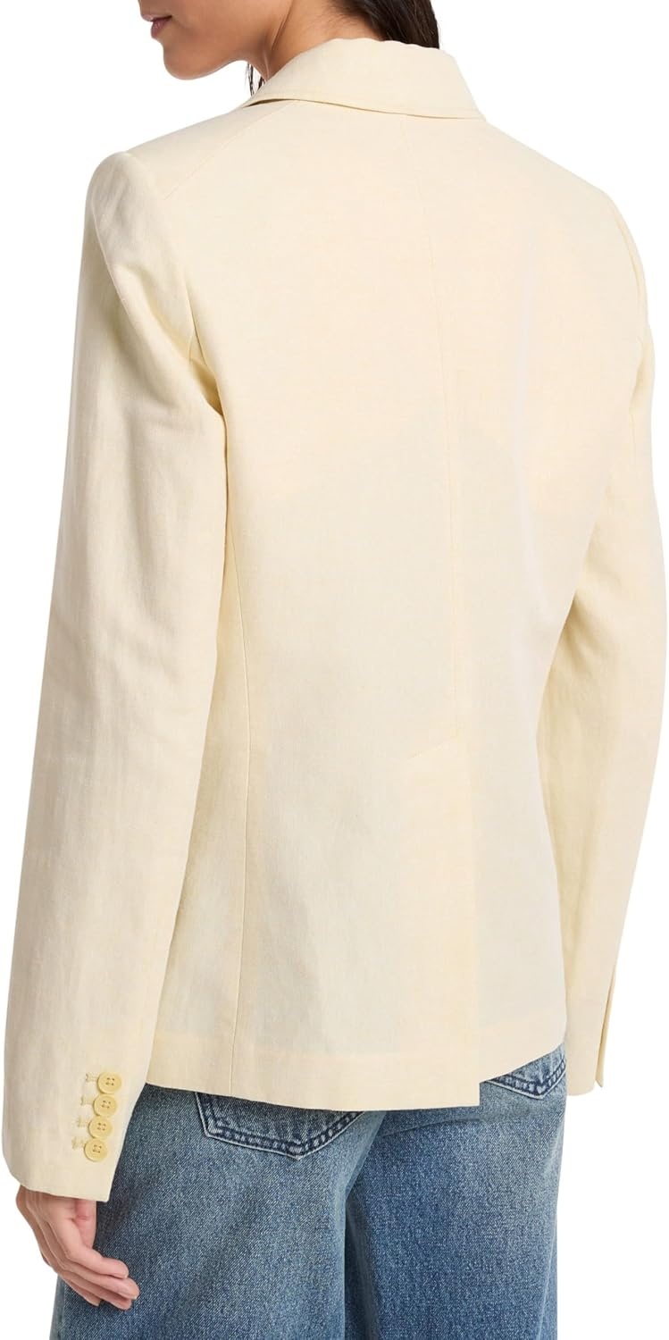 image:imageMichael Kors Womens Linen Patch Pocket BlazerLemon